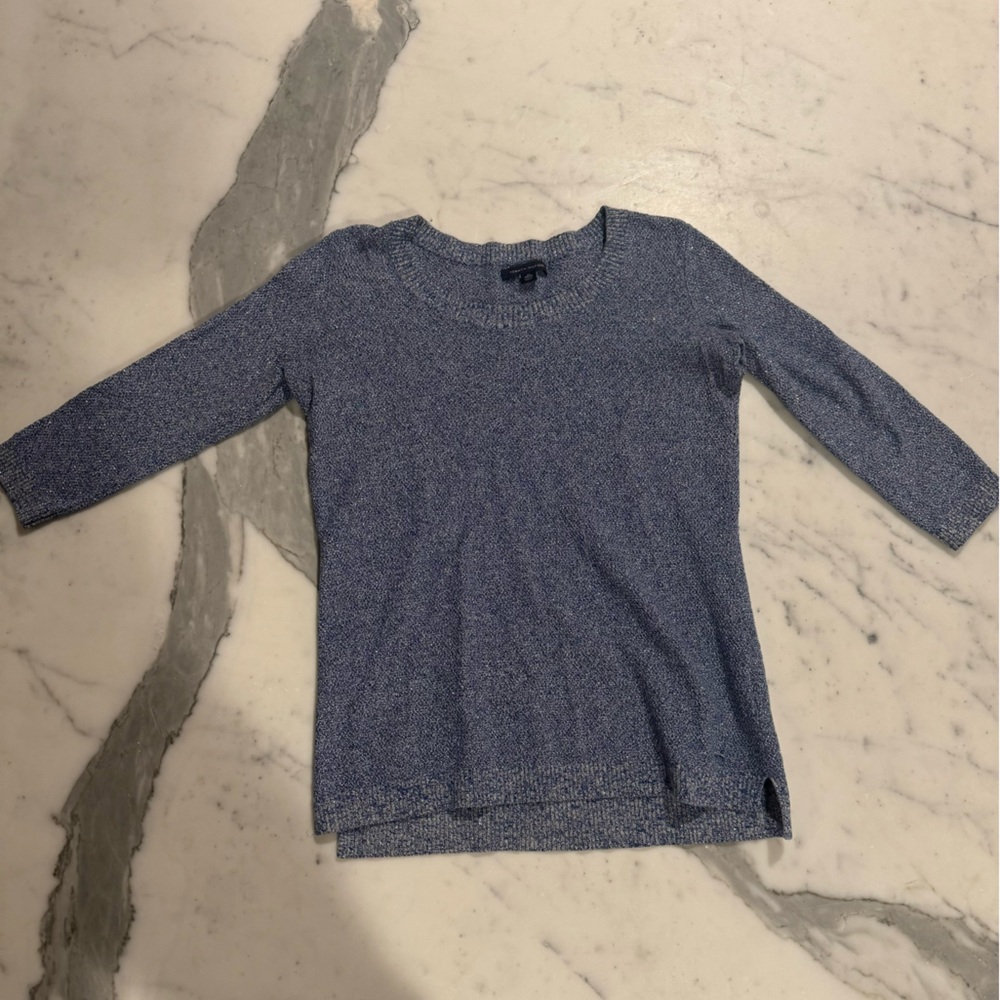 sparkling blue sweater, that can pair with anything!